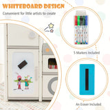 Multipurpose Toy Chest and Bookshelf with Magnetic Whiteboard-Gray