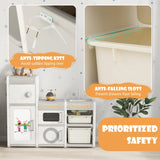 Multipurpose Toy Chest and Bookshelf with Magnetic Whiteboard-Gray