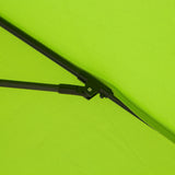Outsunny 2.7M Garden Parasol Umbrella with Glass Fibre Ribs and Aluminium Frame, Tilting Sun Shade Shelter Canopy, Light Green