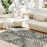 HOMCOM UV Resistant Indoor & Outdoor Area Rug, Easy-Cleaning Machine Washable Rug for Patio, Garden, Kitchen, Bathroom or Living Room, 170 x 120 cm, Grey