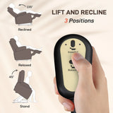 HOMCOM Electric Rise/Recline Armchair, with Reading Light - Brown