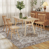 HOMCOM Vintage Area Rug, Non-Slip Washable Rug, Flannel Floor Carpet for Living Room, Bedroom, Dining Room, Home Office, 290 x 200 cm, Beige