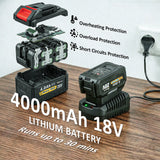 Outsunny Leaf Blower Cordless with 4000mAh Battery & Charger, 18V Lightweight Handheld Garden Blower with 6 Speed Levels