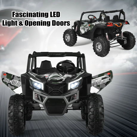 12V Electric Car With Music Remote Control and 2 Seats for Kids-Camouflage
