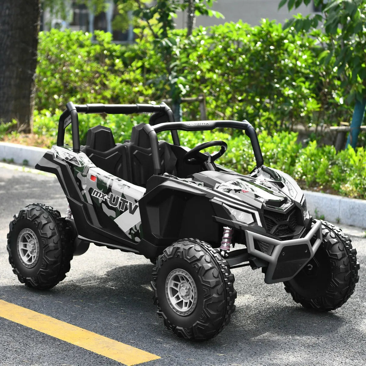 12V Electric Car With Music Remote Control and 2 Seats for Kids-Camouflage