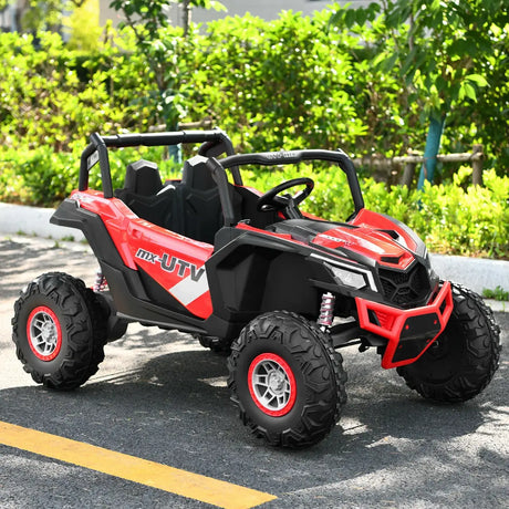 12V Electric Car With Music Remote Control and 2 Seats for Kids-Red