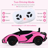 12V Kids Electric Ride on Car with Remote Control-Pink