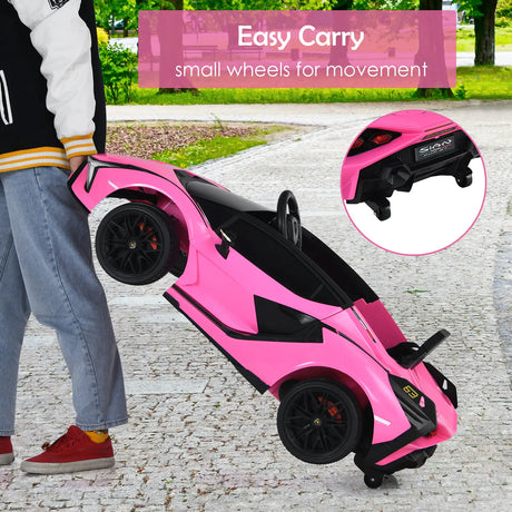 12V Kids Electric Ride on Car with Remote Control-Pink