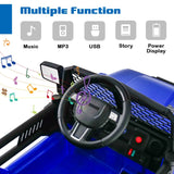 12V Kids Ride on Car with Remote Control and Music-Navy
