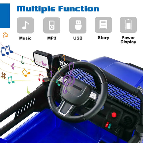 12V Kids Ride on Car with Remote Control and Music-Navy