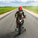 12V Battery Powered Toddler Motorbike with Music for 3-8 Years Old Kids-Black
