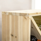 HOMCOM Set of 2 Wooden Wine Rack, X-Shaped Square Tabletop Storage Holder for 24 Bottle, Natural Wood