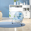 HOMCOM 20 Inches Chrome Metal Floor Fan, High Power 3-Speed Home Gym with Adjustable Head, Portable Desk & Table Fan for Home Office, Powerful Airflow, Quiet Operation