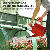 Outsunny Mini Greenhouse, Small Polytunnel Green House with Zipped Doors, Steel Frame for Garden Backyard, 395 x 100 x 80cm, Green