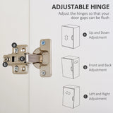 HOMCOM 2-Door Clothes Wardrobe w/ Rail Shelf 2 Drawers Wood Feet Elegant Home Storage Organisation Furniture Dresses Coats Blankets Shoes White