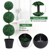 Outsunny Artificial Plants Honeysuckle Flower in Pot Fake Plants with Curved Boots for Indoor 15x15x150cm White