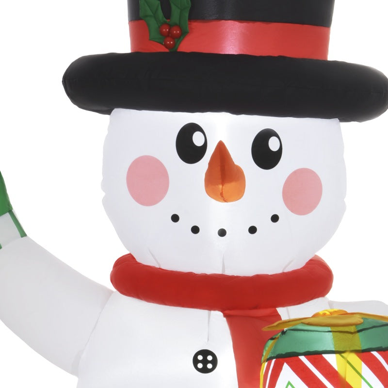 Outsunny 6ft Inflatable Christmas Snowman, with Accessories