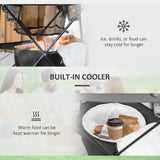 Outsunny Camping Tent with Inflatable Mattress and Camping Table&Chair, 2-3 Person Dome Tent with Sewn-in Groundsheet, Portable 3000mm Waterproof Tent with Carry Bag and Hook, for Fishing Hiking