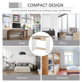 HOMCOM 80cm Compact Computer Desk with Keyboard Tray, Home Office Desk with Drawer for Bedroom Study, Oak