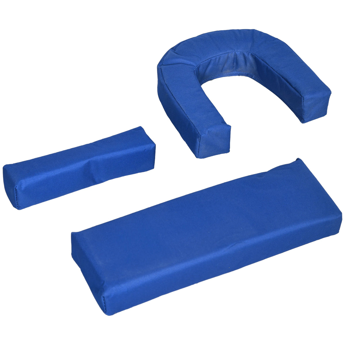 Outsunny Folding Sun Loungers Set of 2 with Face Hole, 4-Position Adjustable Backrest Garden Recliner Chairs Sunbeds, Outdoor Lounge Chairs with 600 D Oxford Cloth Seat, Pillow for Beach, Blue