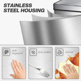 HOMCOM 50 L Sensor Can,  Sensor Bin with Soft-Close Lid, Fingerprint-Proof Stainless Steel, Silver Tone
