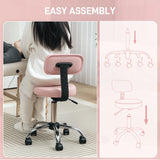 HOMCOM 360 Swivel Seat Salon Stool - Pink