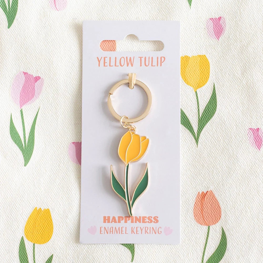 Yellow Tulip Keyring