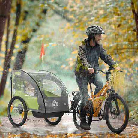 HOMCOM Baby Bike Trailer Cover, Anti Dust Rain Snow, Cold Wind, 76 x 61 x 61 cm