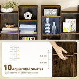 HOMCOM 21-Compartment Bookshelf - Brown