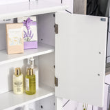 HOMCOM Bathroom Wall Cabinet, Medicine Cabinet, Kitchen Cupboard with 2 Doors and Adjustable Shelf, White