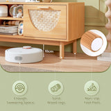 TV Console Media Cabinet with Drawers and Bamboo Woven Fronts for Living Room Bedroom-Natural