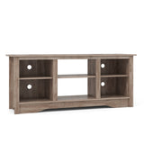 TV Stand for up to 65" Flat Screen TVs with Adjustable Shelves for 18" Electric Fireplace (Not Included)-Gray