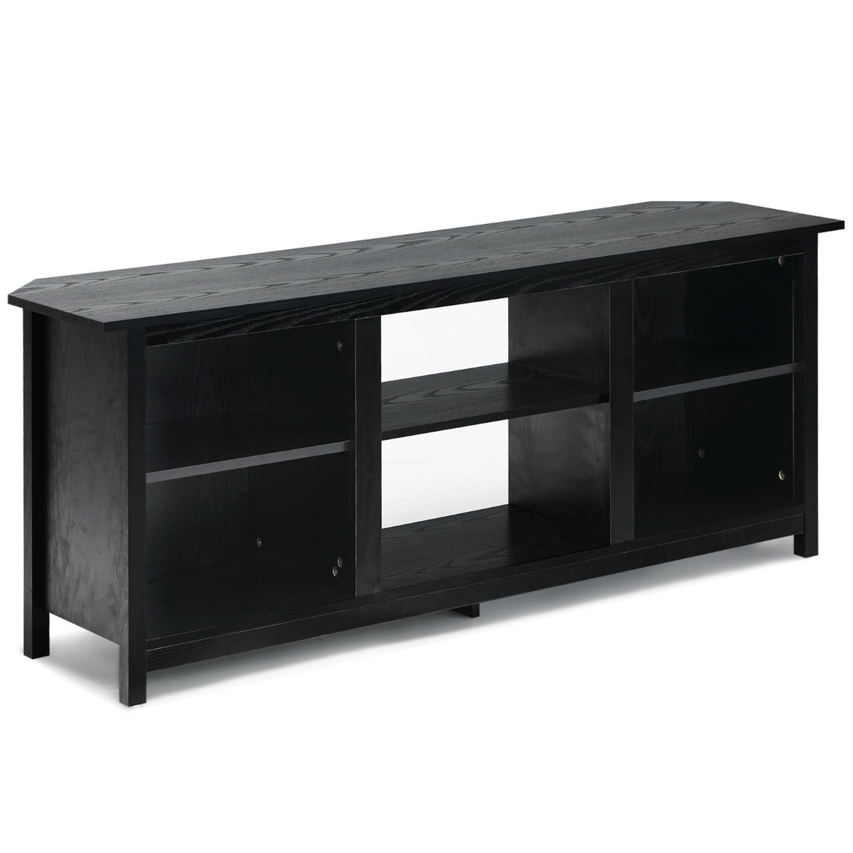 2-Tier Entertainment Media Console Center-Black