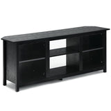 2-Tier Entertainment Media Console Center-Black