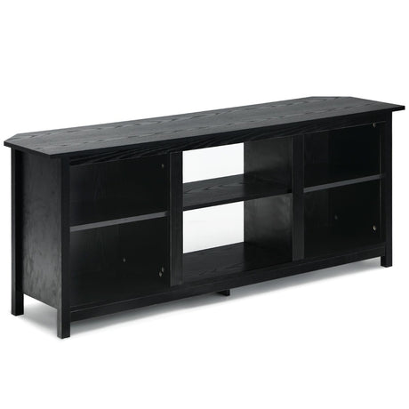 2-Tier Entertainment Media Console Center-Black