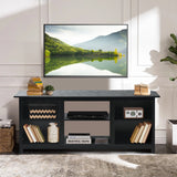 2-Tier Entertainment Media Console Center-Black