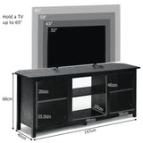 2-Tier Entertainment Media Console Center-Black