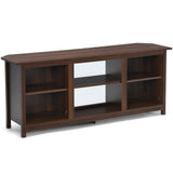 2-Tier Entertainment Media Console Center-Brown