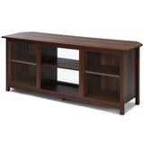2-Tier Entertainment Media Console Center-Brown