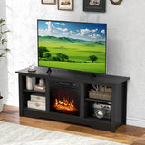 TV Stand Console Table for up to 65" with Adjustable Shelves-Black