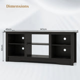 TV Stand Console Table for up to 65" with Adjustable Shelves-Black