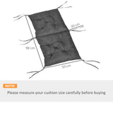 Outsunny Set of Two Outdoor Seat Cushions - Dark Grey