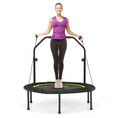 40 Inch Foldable Trampoline with 2 Resistance Bands
