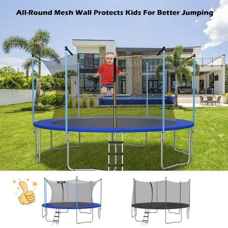 12Ft Replacement Weather-Resistant Trampoline Safety Enclosure Net