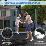 8/10/12FT Outdoor Trampoline with Enclosure Net and Ladder-12FT