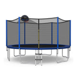 12/14/15/16 Feet Outdoor Recreational Trampoline with Enclosure Net-14 ft