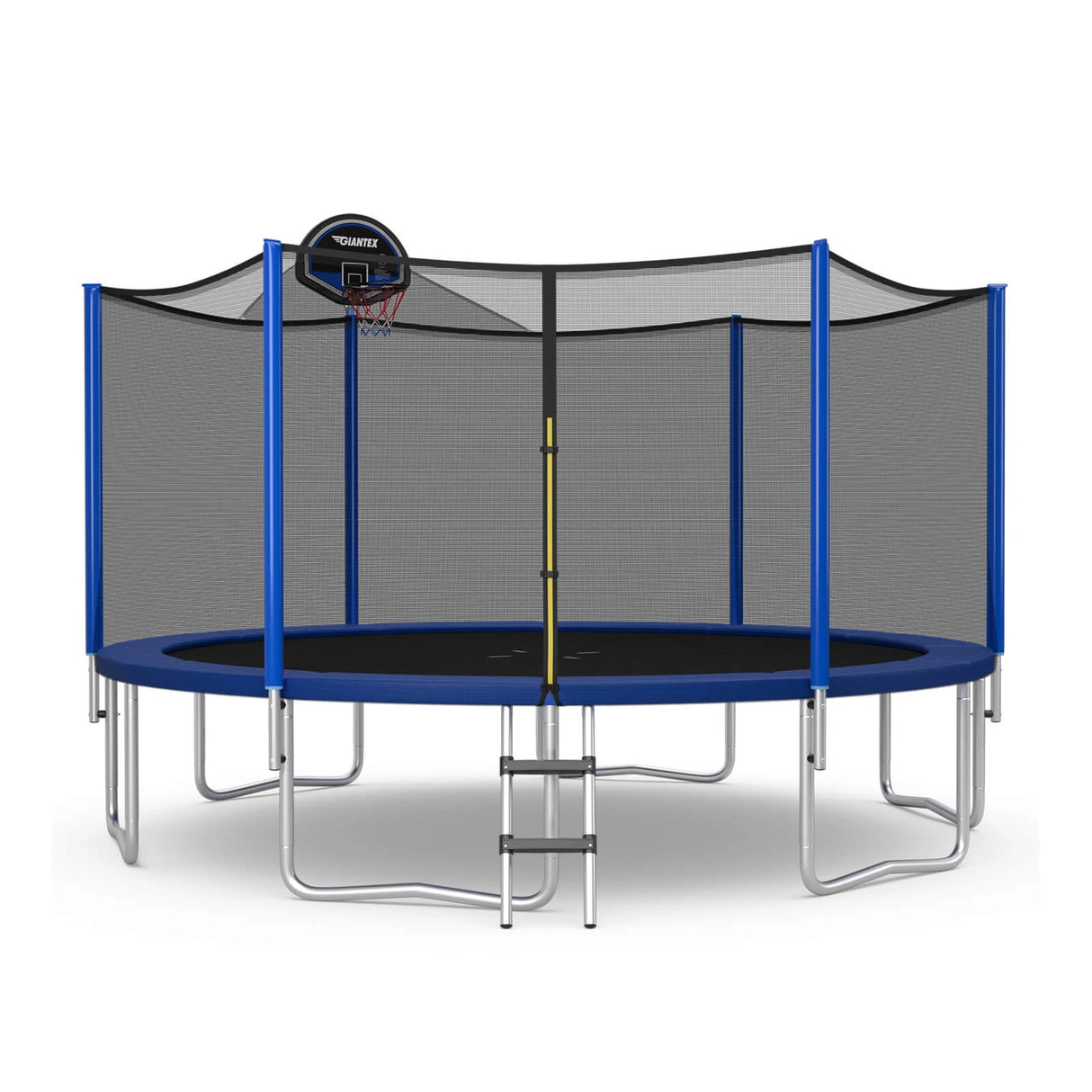 12/14/15/16 Feet Outdoor Recreational Trampoline with Enclosure Net-12 ft