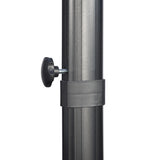 Outsunny 2.7 x 2.7 m Cantilever Parasol, Square Overhanging Umbrella with Cross Base, Crank Handle, Tilt, 360 Rotation and Aluminium Frame, Grey