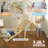AIYAPLAY 3 in 1 Kids Climbing Set Indoor with Sliding Ramp, Foldable design, Gift for 2-6 Years Old