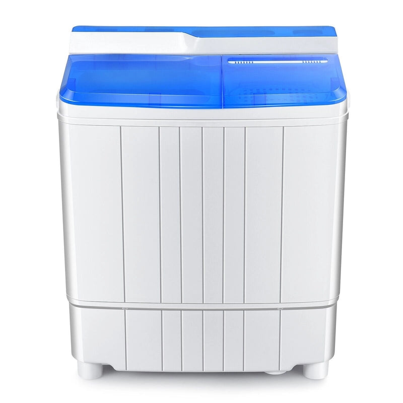 Portable Twin Tub Wash Machine with Timing Function-Blue